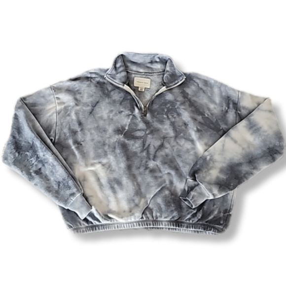 3/$15 Tie Dyed Cropped 1/4 Zip Pullover Sweatshirt Size XS American Eagle - Picture 1 of 8